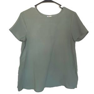 Francesca’s light pastel green, cute back top. Size: S